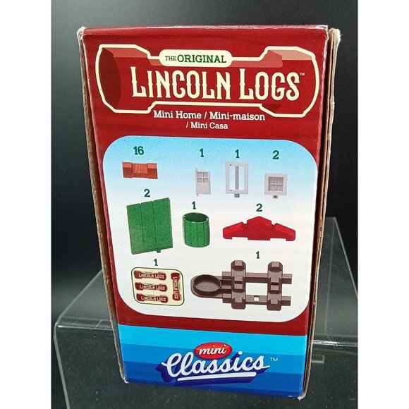The Original Lincoln Logs Mini Home Building Set 27 Pieces Real Wood - Picture 3 of 6